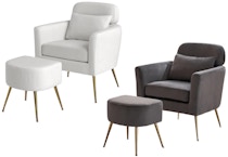 Wade Logan Chair and Ottoman Set
