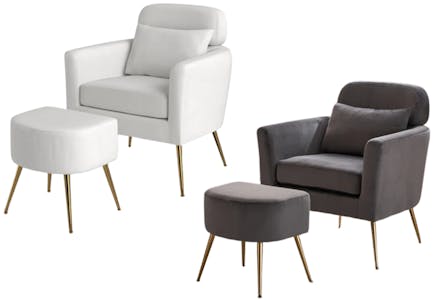 Wade Logan Chair and Ottoman Set