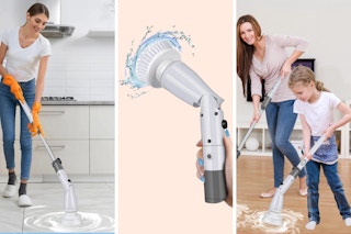 Lifestyle images of Musment Electric Spin Brush including one stock photo