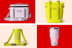 YETI coolers, backpacks, totes, drinkware