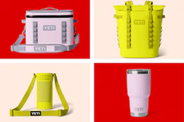 YETI coolers, backpacks, totes, drinkware