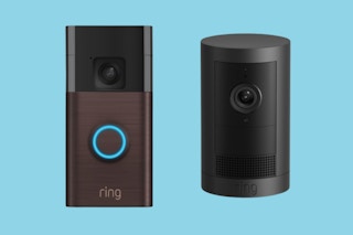 a ring bundle on a blue background