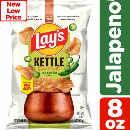 4 Lay's Kettle Cooked Potato Chips Bags