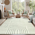 Abstract Machine Washable Rug
