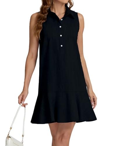 Women's Sleeveless Shirt Dress