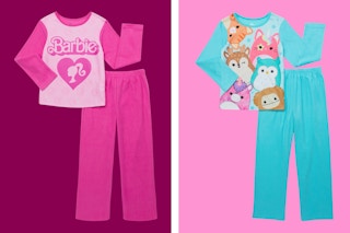 Barbie & Squishmallows kids' pajama sets (stock photos)