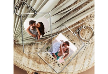 Personalized Couple Photo Keychain