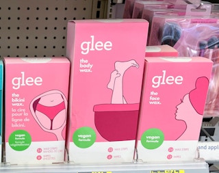 Glee wax products on shelf
