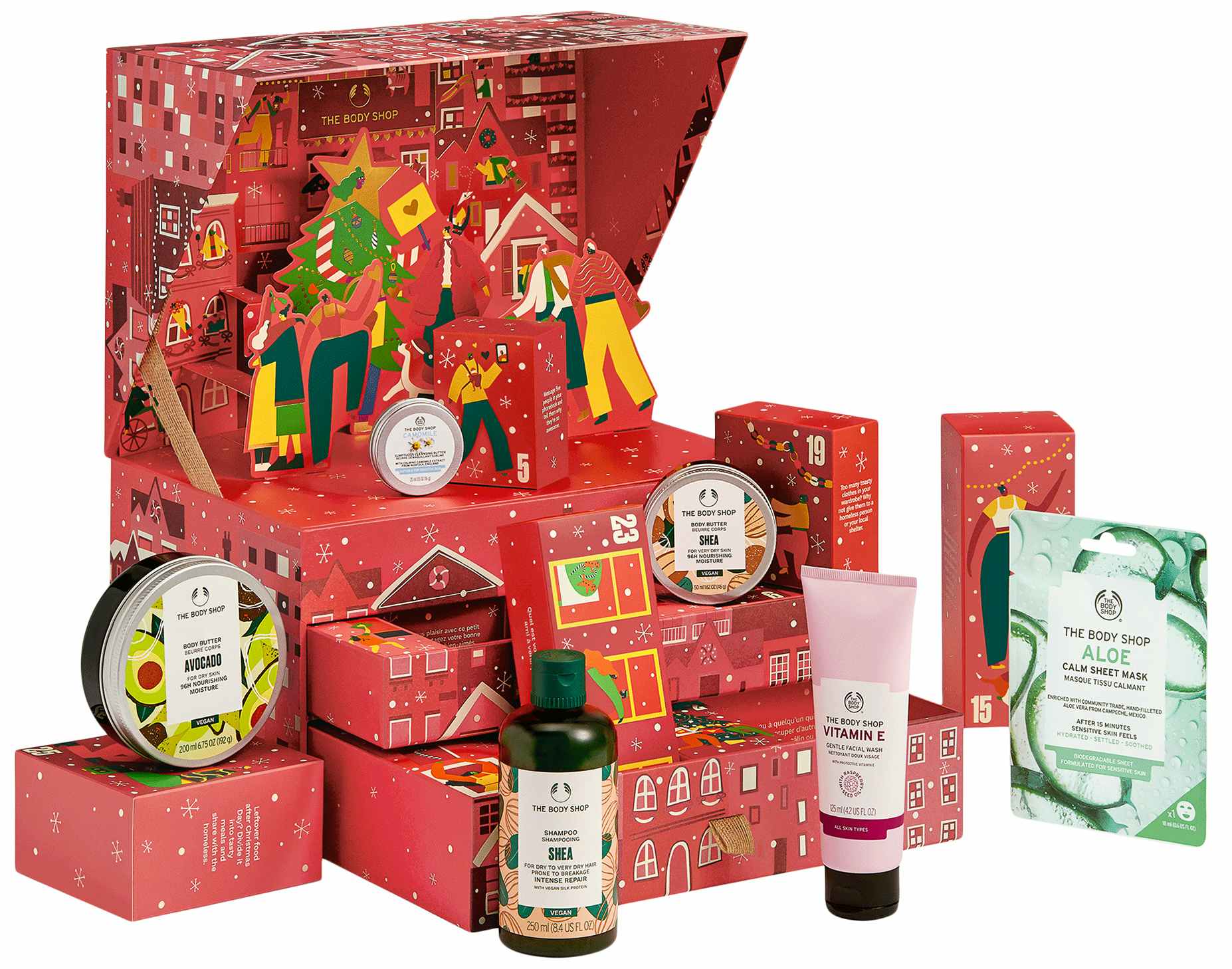 A The Body Shop The Big Love Advent Calendar on a white background
