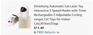 laser toy Amazon receipt
