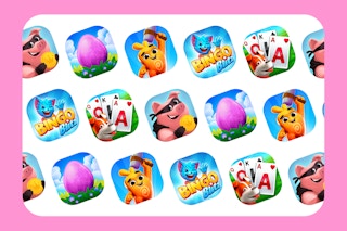 collage of games on the POGO app