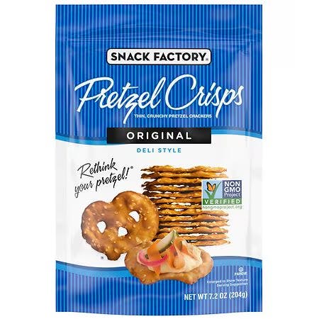 2 Snack Factory Pretzel Crisp Bags