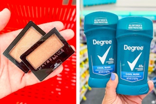 collgate with degree and maybeline