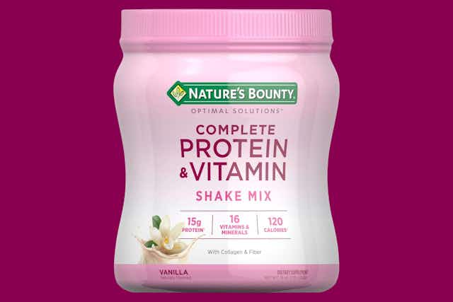 Nature's Bounty Vitamin Shake Mix, as Low as $12.64 on Amazon card image