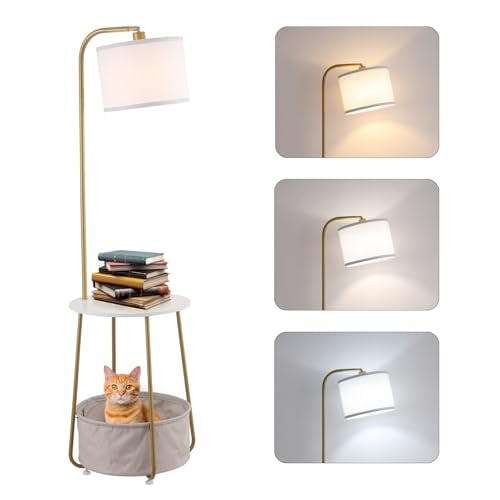 Floor Lamp with Cat Bed