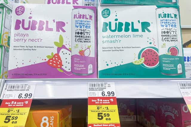 Get a Free 6-Pack of Bubbl'r Sparkling Water at Meijer card image