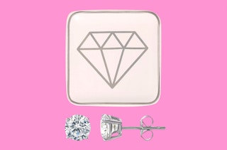 stud earrings and a trinket dish