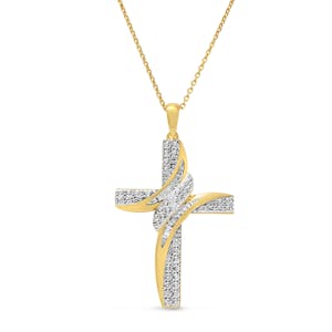 Natural Diamond Cross Necklace