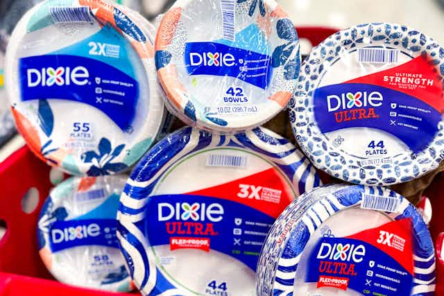 Dixie Paper Plates and Bowls Deal: Get 2 Packs for $6 at Target card image