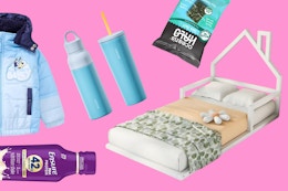 All deals are 50% or more at Walmart: groceries, Bluey jacket, tumbler set and a bed