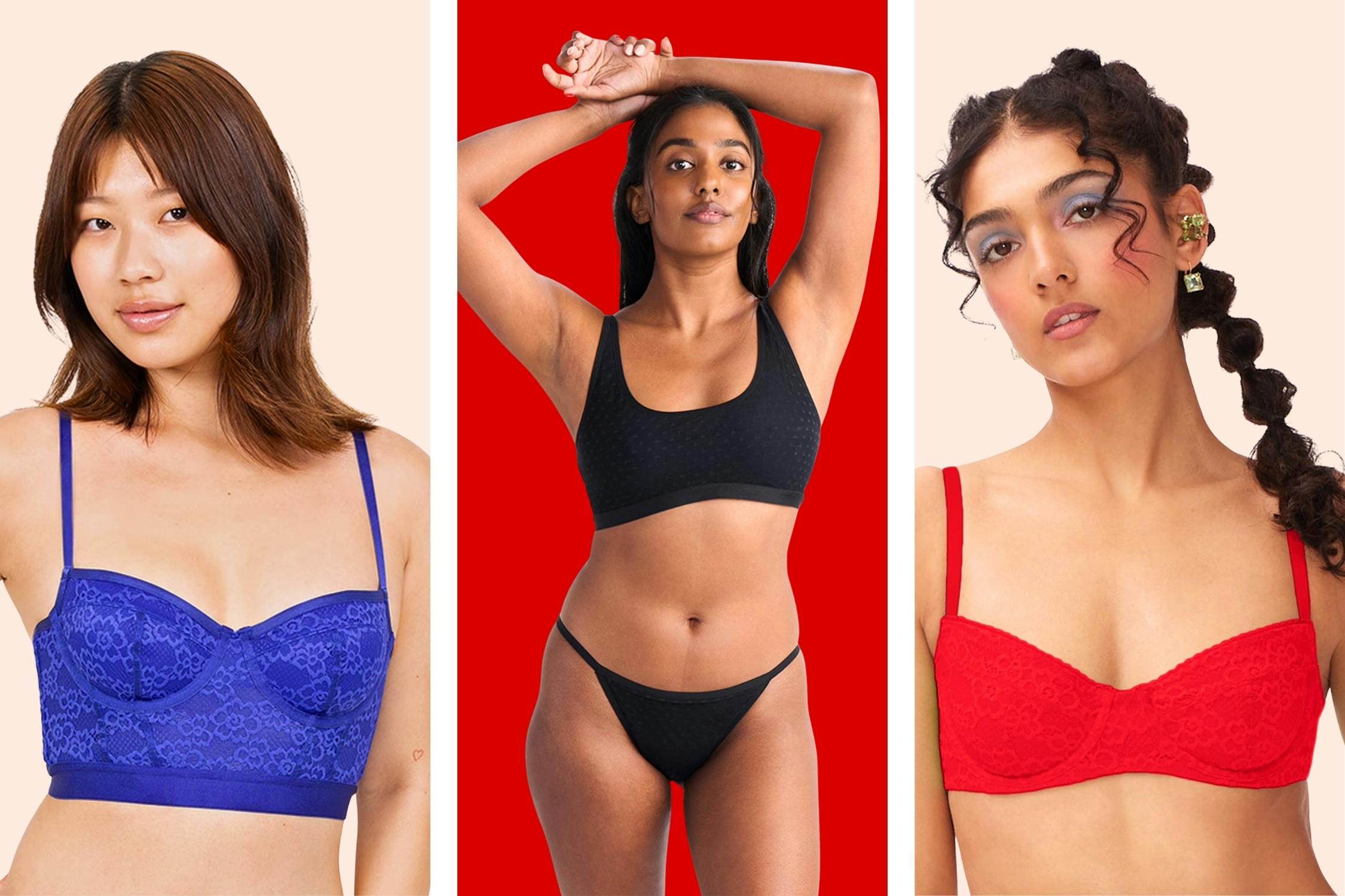 Parade Bras and a set featuring three different styles/colors