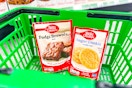 betty crocker brownie and cookie mixes in green shopping basket