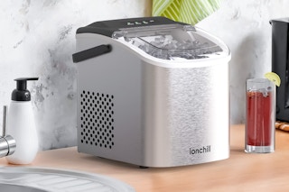 Lifestyle image of Iconchill Ice Machine from Walmart.com of product on kitchen counter