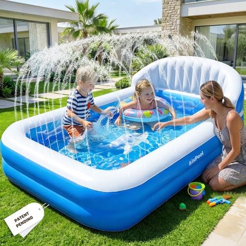 Inflatable Pool with Sprinkler
