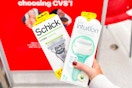 hand holding shick razors at cvs