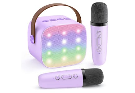 Mini Karaoke Machine With Mics