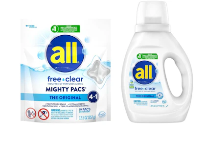 2 All Laundry Detergents (43 loads)