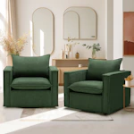 Wade Logan Swivel Armchair Set