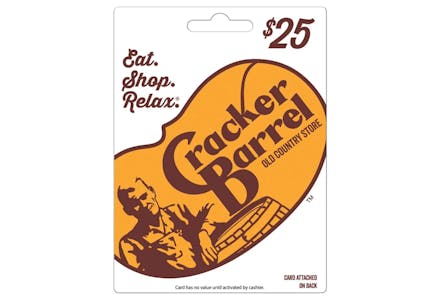 Cracker Barrel $25 Gift Card