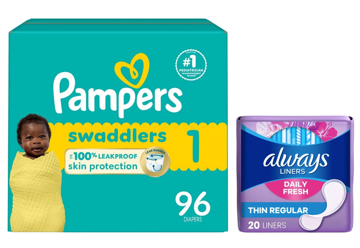 1 Pampers Diapers + 1 Always Liners