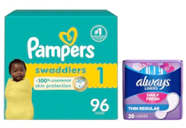1 Pampers Diapers + 1 Always Liners