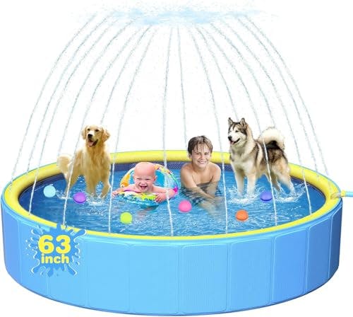 Dog Pool with Sprinkler