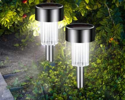 Solar Outdoor Lights 12-Pack, Only $17.99 on Amazon card image