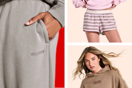 Hollister apparel at Target: sweatpants, sleep shorts & hoodie