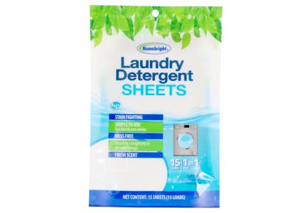 Homebright Laundry Detergent Sheets
