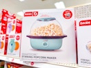dash popcorn maker sitting on a target shelf