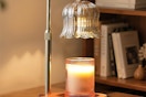 a candle warmer lamp on a table