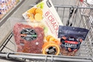 aldi charcuterie foods in a shopping cart