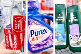 Top 20 Coupon Deals: Free Toothpaste, $0.99 Body Wash, $3.99 Detergent, More card image