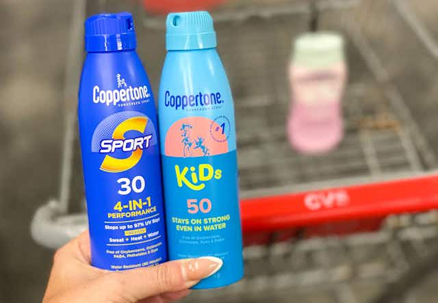 Coppertone Kids Sunscreen Spray, Under $5 Each at CVS card image