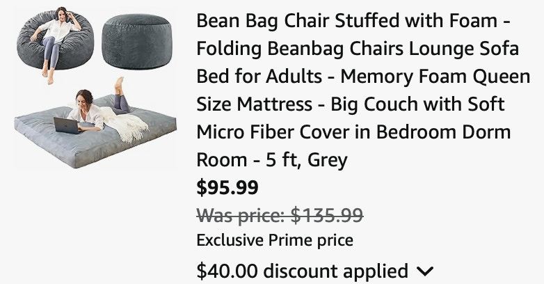 Bean Bag Chair Lounger