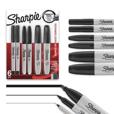 Sharpie Permanent Markers 6-Pack