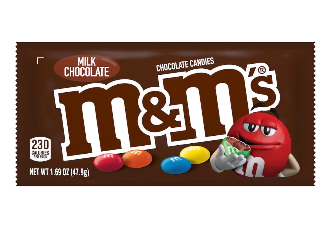 4 M&M's Candies Bags