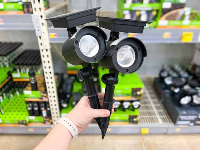 Mainstays Solar-Powered LED Landscape Lights Set, Under $7 at Walmart card image