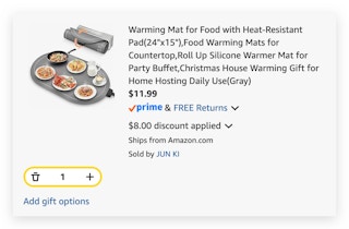 Warming Mat for Food with Heat-Resistant Pad