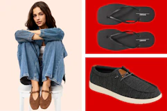 Stock images of shoes from Old Navy